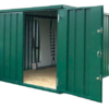 Painted Flat Pack Container -Double Door on 3m side  Green  2m x 3m